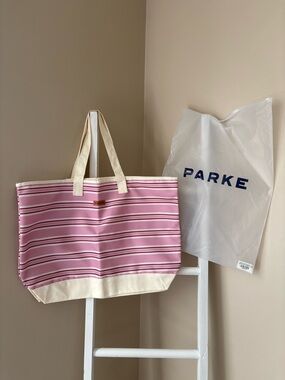 Parke Pink Striped Canvas Tote -SOLD out